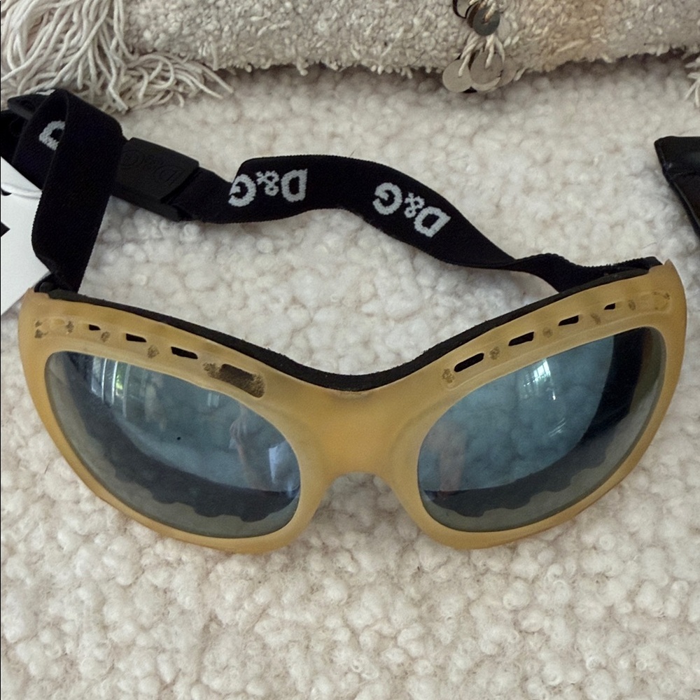 D&G Gold and Black Sport Goggles